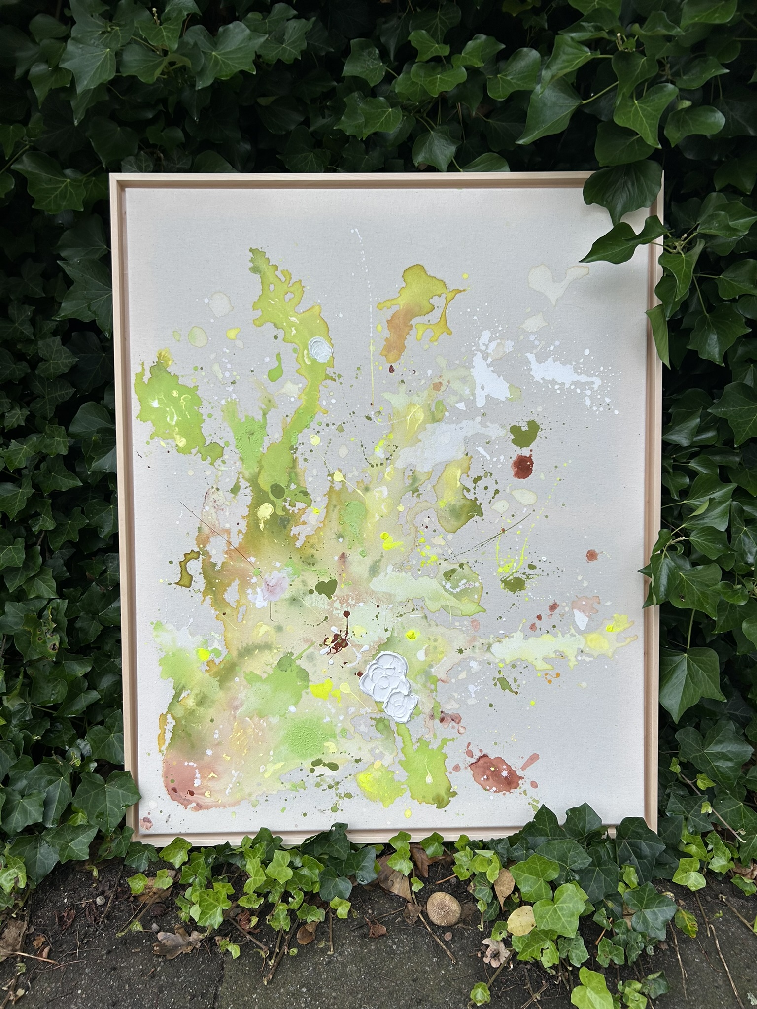 Key Lime Pie, 2024, Acryl und Struktur auf roher Baumwollleinwand, Ansicht 8